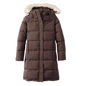 L.L. Bean women’s ultrawarm coat 3/4 down puffer jacket with removable hood XL